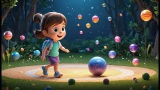 Four Bouncy Balls Go Big and Small | Learn Sizes and Counting | Fun Kids Song