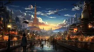 Lofi City Stroll: A Woman's Melodic Urban Journey