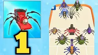 Merge Spider 🕸️ Train 🚂 Run All Levels Gameplay Part 1