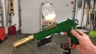 Custom Candy Green Paint Anstoy Desert Eagle Gel Ball Blaster with Gold Silencer 