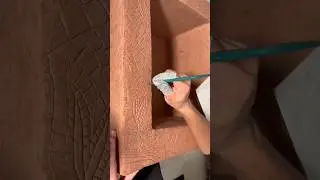 Precision Clay Carving for a Custom Mosaic Shelf #artshorts #mixedmedia #handmade