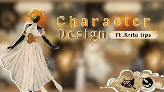 Design a Character With Me Ft. Krita tips - Full Process (Inspiration, Naming, Design Board..)