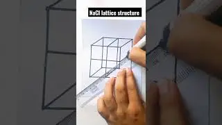 NaCl crystal structure draw easy     #shorts #viral #structure #chemistry #drawing #shortvideo