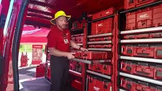Система стеллажей для упаковочных фургонов Milwaukee Packout Van | Экскурсия по заводу и первый в...