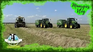 Maargies vlog 161: trekker tocht, gras hakselen, balen persen | New Holland | John Deere | Fendt