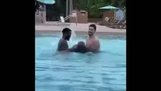 Jaylen Brown & Enes Kanter Teach Tacko Fall How To Swim