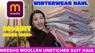 Meesho 🛍️🌺20+Unstiched Woollen Suit Haul || New Arrivals +Honest Review 😎|| Designer Collection 