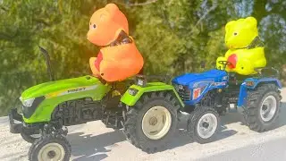 Mini Cartoon Drive Hmt Tractor Toys | Kids Tractor Drive Video | Cocotoys