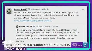 Land O' Lakes high school student arrested in connection to school shooting threat