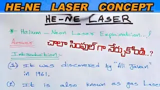 He - Ne Laser simply explanation ,#education ,helium neon laser explained in telugu