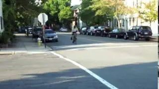 Cyclist ignoring stop signs at Royal & Wilkes Street Tunnel