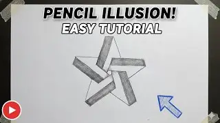 How to Draw 3D Impossible Star 🌟 | Optical Illusion Pencil Sketch | Easy Step by Step