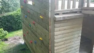 Custom Climbing Frame Installation, sloping garden playset build, best playset UK
