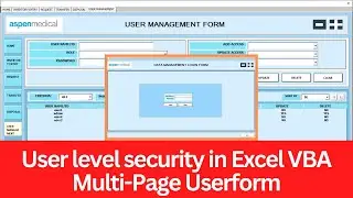User level security in Excel VBA Multi-Page Userform