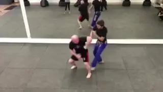 Krav Maga Bearhug from Behind Lifted Threat and Defense Demo