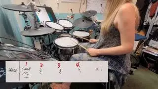 'Fireflies' by Owl City drum kit playalong adapted for young primary school children /kids