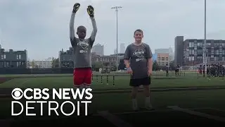 Detroit PAL hosts NFL-style combine at The Corner Ballpark