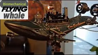 A whale that can fly.!!  Steampunk [Mechanical Flying Whale] Biomechanical Whale