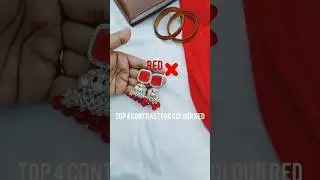 Top 4 colour contrast for Red ❤️ #shorts #ytshorts #youtubeshorts #navratri #karwachauth