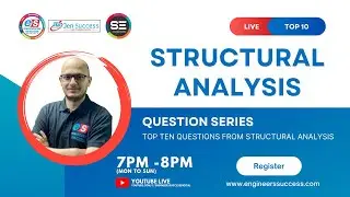 UKPSC JE | STRUCTURAL ANALYSIS | TOP TEN || QUESTION SERIES || Engineers Success | SSCJE | RSMSSB_JE