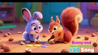 Bunny and Squirrel Count Nuts &ndash; 123 Song | Nursery Rhymes & Kids Songs