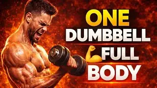Only 1 Dumbbell Full Body Workout | Build Muscle at Home (Beginner)