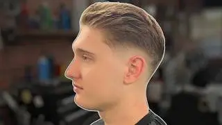 Slick Back Low Skin Fade Haircut Barber Tutorial