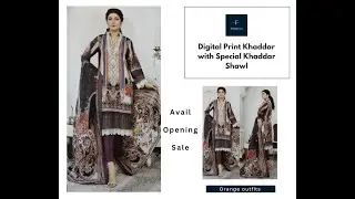 Winter Sale Exclusive Digital Print Special Embroidered Khaddar Shawl | Art-10 | Fabricca Boutique