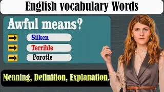 What does Awful mean? | What is Awful ? | Awful meaning in English | English Grammar