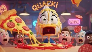 Dunl Duck&rsquo;s CRAZY Pizza Shop Adventure 🍕🦆 | Funny Cartoon Story for Kids | Viral Animation