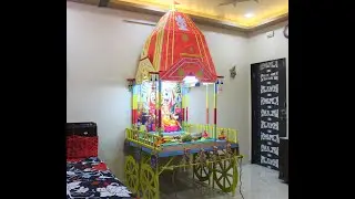 Home Ganpati Eco friendly Decoration making 2024| Jagannath Puri Rath | Jagannath Theme| Rath Making