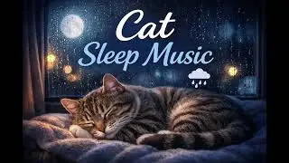 Rainy Night Cat Sleep Music 🌧️🐱 | Deep Sleep & Anxiety Relief for Cats and Humans