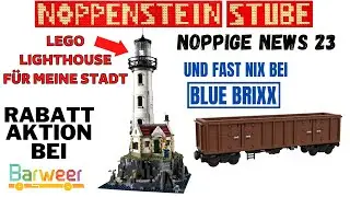 Noppige News Rabatt Aktion bei Barweer| Ein Lego® Leuchtturm für meine Stadt | Blue Brixx Waggon 8w