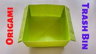 How to Make Origami Trash Bin | Easy Paper Trash Bin Tutorial
