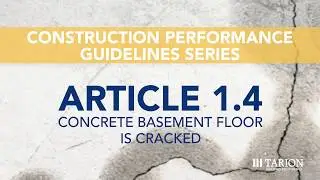 Article 1.4: Concrete Basement Floor is Cracked