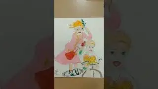 Love💛  #watercoloranimation #watercolordketch #illustration #filmake #lovestory #streetart