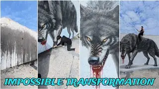This Wall Painting Shocked Me 😱 | Dangerous Wolf 3D Art | You Won&rsquo;t Believe This Wall