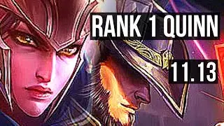 QUINN vs TWISTED FATE (MID) | Rank 1 Quinn, Dominating | EUW Challenger | v11.13