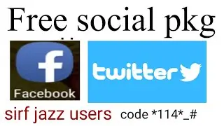 Free Facebook and Twitter with jazz super 4g 2020 New pkg free internet