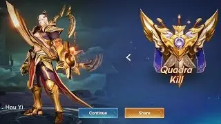 First QUADRA KILL | First hero HOU YI | HONOR OF KINGS