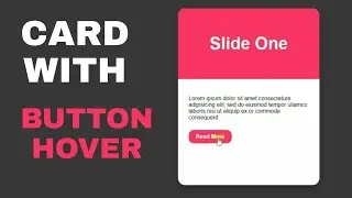 Card Design With Button Hover Effect Using HTML & CSS | HTML, CSS Projects