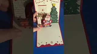 3d Santa and Xmas tree card pop up greeting cards for Christmas