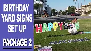 Happy Birthday Yard Sign Set Up / Package 2