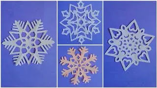 Paper craft ideas | snowflakes❄️ | rangoli stencil @ArtandcraftsWorld008 #diy #rangoli #paperart 
