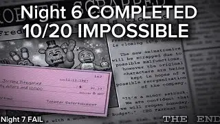 FNAF 2 NIGHT 6 COMPLETED | NIGHT 7 IS IMPOSSIBLE 