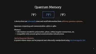 Introduction to Quantum Memory