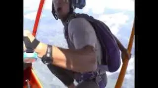 Parachute jump from a microlight - 2003