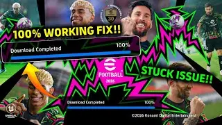 eFootball Stuck on Loading Screen Fix ✅ 100% Working | How To Fix eFootball Download Completed Issue
