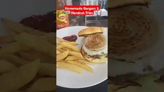 Homemade Burgers & Handcut Fries #foodie #food #cooking #dinnerideas #dinnerwithme #wellwithty