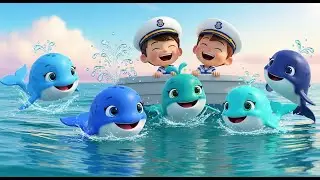 Cinco Baleinhas Azuis Splash Splash Splash | Giant Blue Whale Song & Kids Rhymes